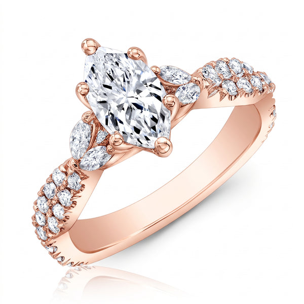 Twisty Marquise Engagement Ring