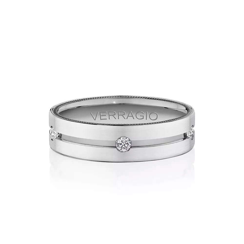 Verragio 6mm Matte Finish Diamond Band VWD-6921