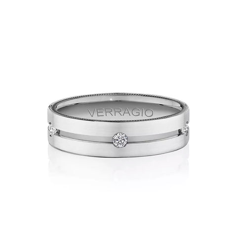 Verragio 6mm Matte Finish Diamond Band VWD-6921