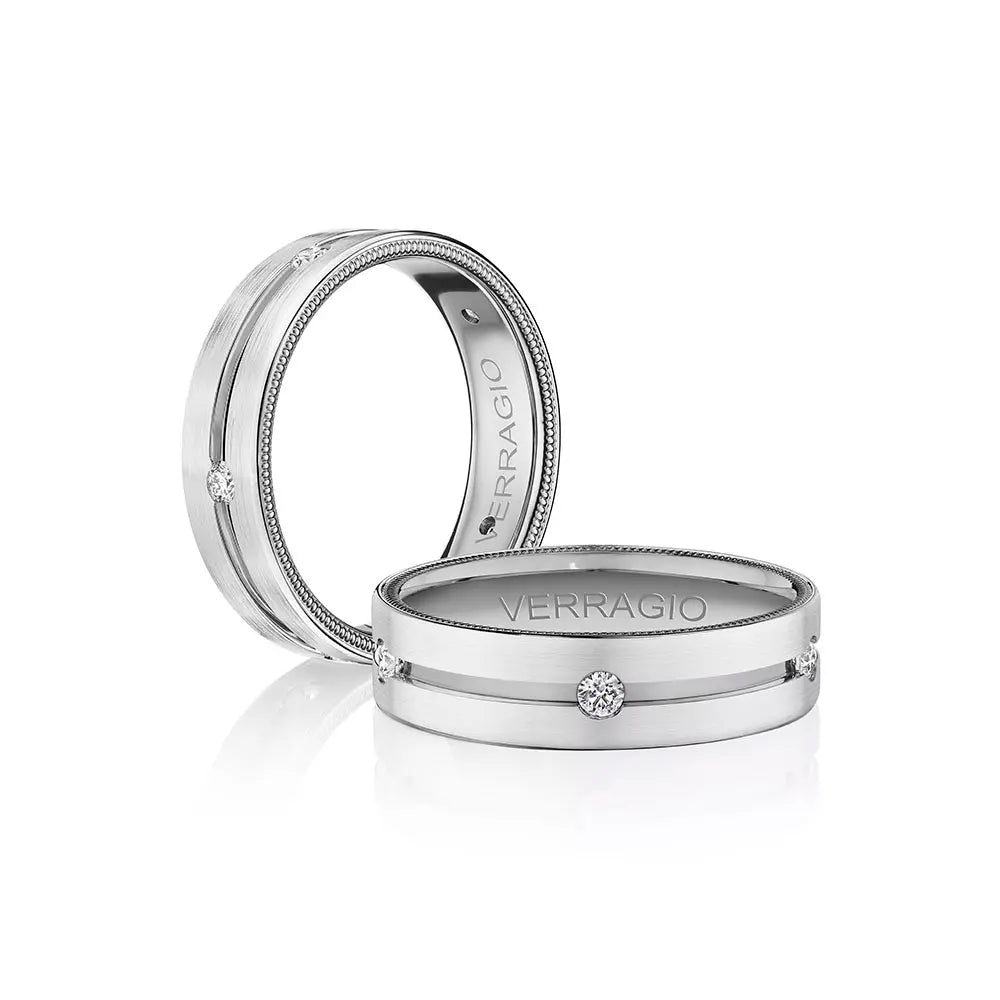 Verragio 6mm Matte Finish Diamond Band VWD-6921
