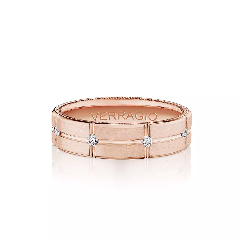 Verragio 6mm Matte Finish Diamond Band VWD-6927