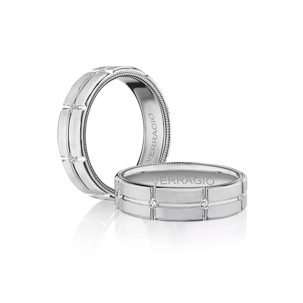 Verragio 6mm Matte Finish Diamond Band VWD-6927