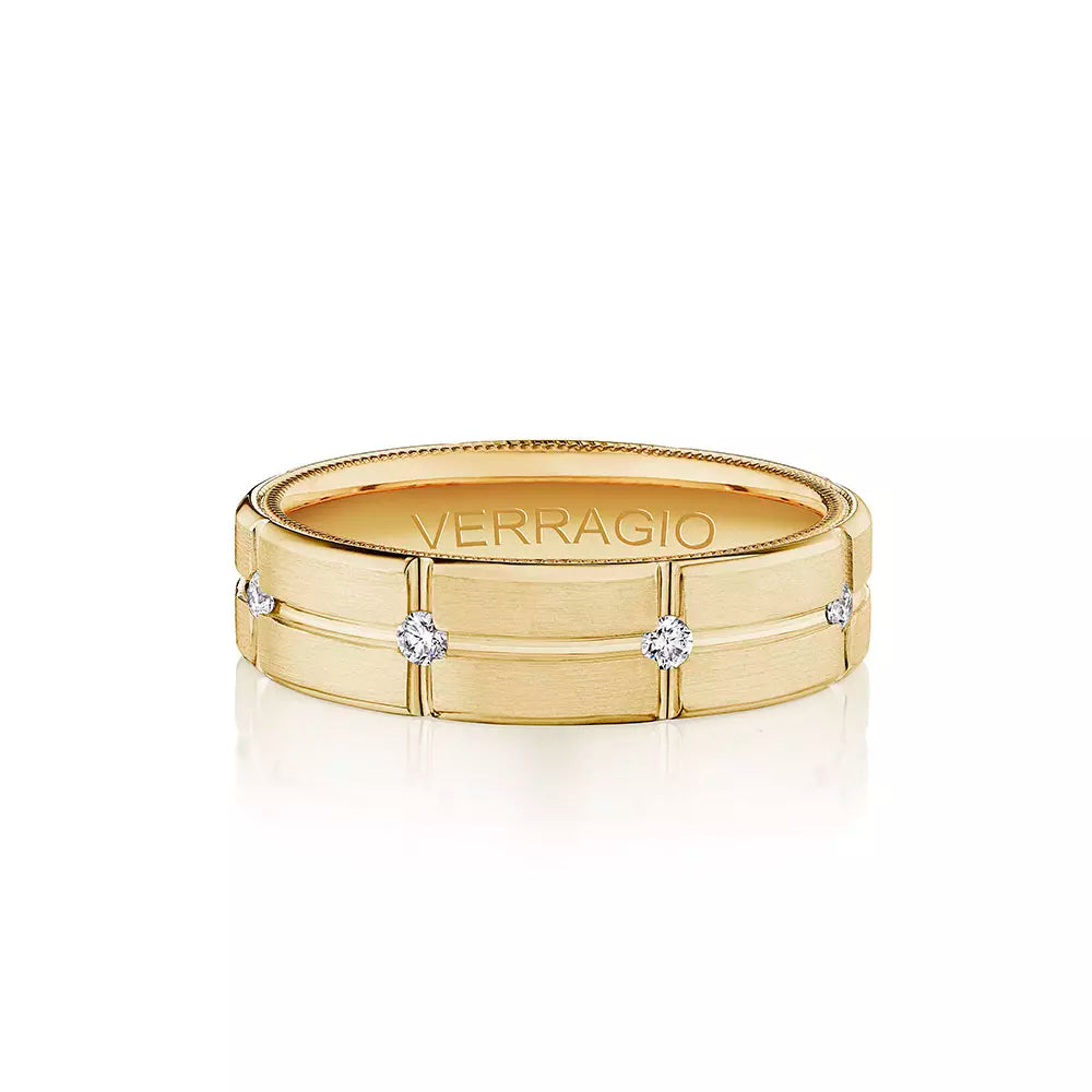 Verragio 6mm Matte Finish Diamond Band VWD-6927