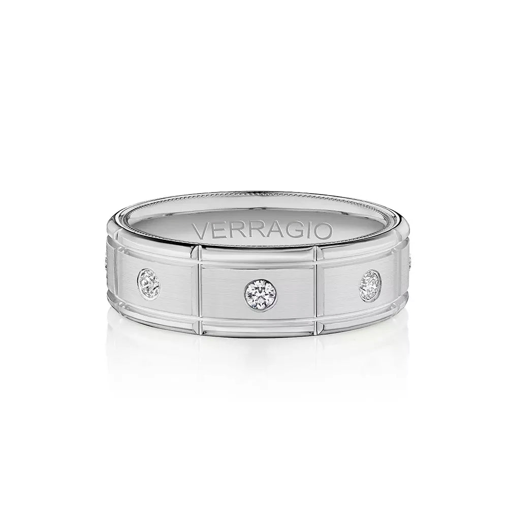 Verragio 7mm eternity burnish set diamond band vwd 7910