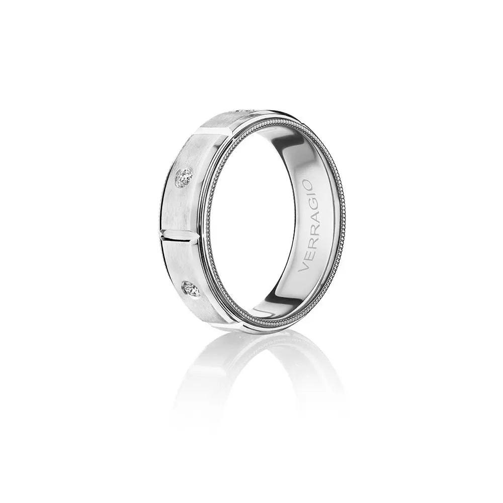 Verragio 7mm matte finish diamond band vwd 7912