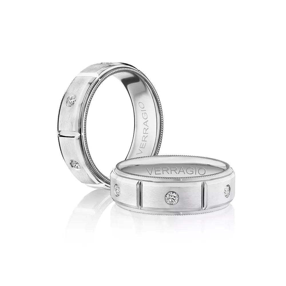 Verragio 7mm Matte Finish Diamond Band VWD-7912