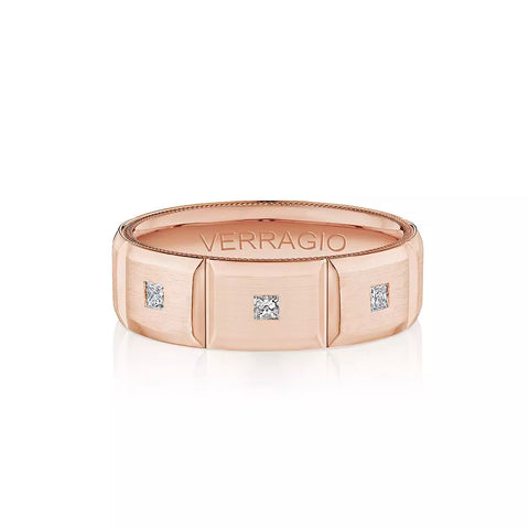 Verragio 7mm Modern Geometric Matte Finish Diamond Band VWD-7913