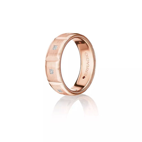 Verragio 7mm Modern Geometric Matte Finish Diamond Band VWD-7913