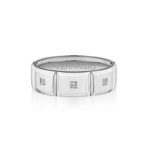 Verragio 7mm Modern Geometric Matte Finish Diamond Band VWD-7913