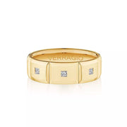 Verragio 7mm Modern Geometric Matte Finish Diamond Band VWD-7913