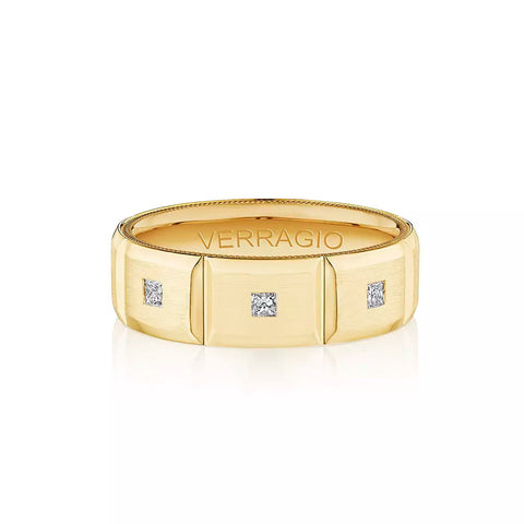 Verragio 7mm Modern Geometric Matte Finish Diamond Band VWD-7913