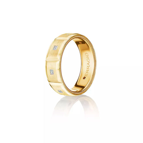 Verragio 7mm Modern Geometric Matte Finish Diamond Band VWD-7913