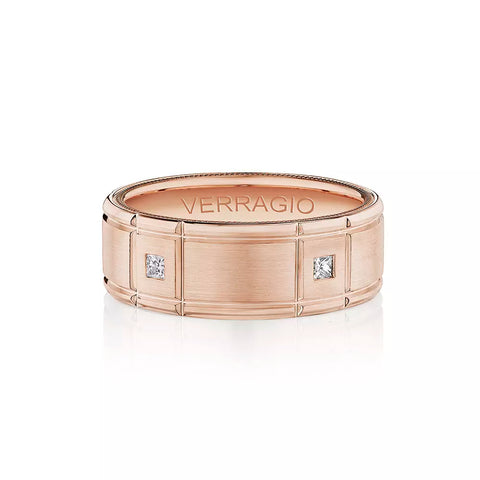 Verragio 8mm Matte Finish Princess Diamond Band VWD-8905