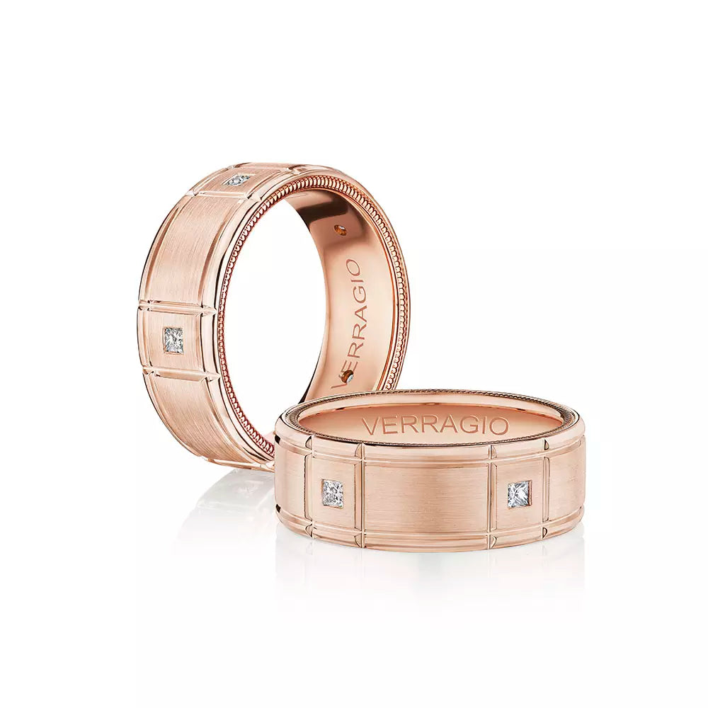 Verragio 8mm Matte Finish Princess Diamond Band VWD-8905