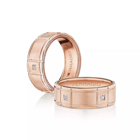 Verragio 8mm Matte Finish Princess Diamond Band VWD-8905