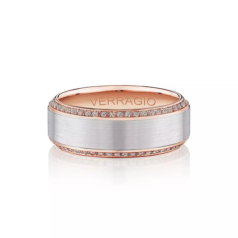 Verragio 8mm Satin Finish Diamond Band VWD-8912