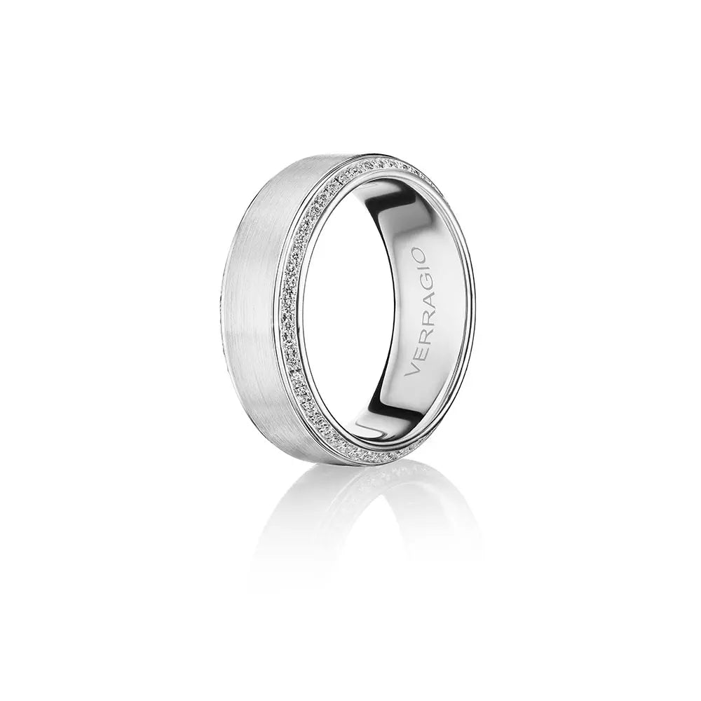Verragio 8mm satin finish diamond band vwd 8912