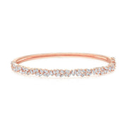 1.80 Carats Baguette & Princess Cut Diamond Bangle Bracelet