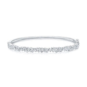 1.80 Carats Baguette & Princess Cut Diamond Bangle Bracelet