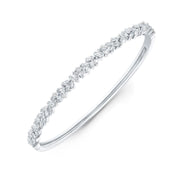 1.80 Carats Baguette & Princess Cut Diamond Bangle Bracelet