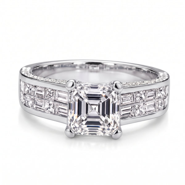 Invisible Set Baguette & Princess with Side Pave'