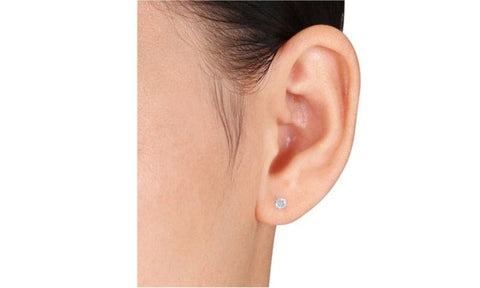 1.00 Ctw. Round Cut Stud Earrings F Color VS2 Clarity GIA Certified 3X