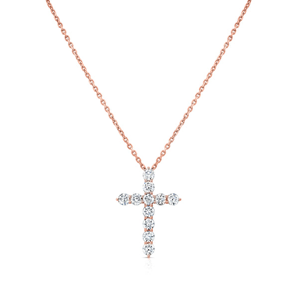 2.20 Ctw Diamond Cross Pendant With Chain