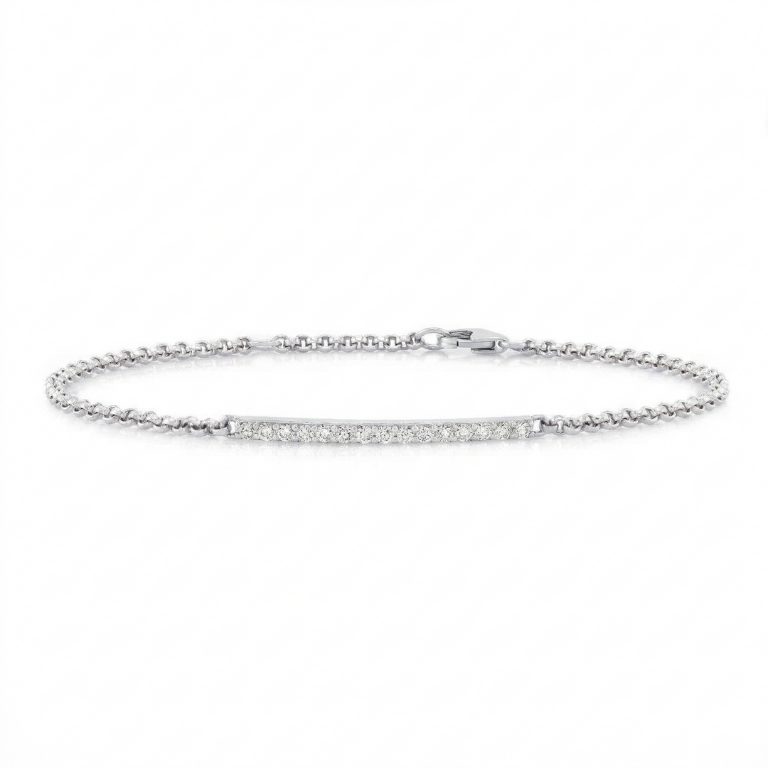 Horizontal Diamond Bar Bracelet