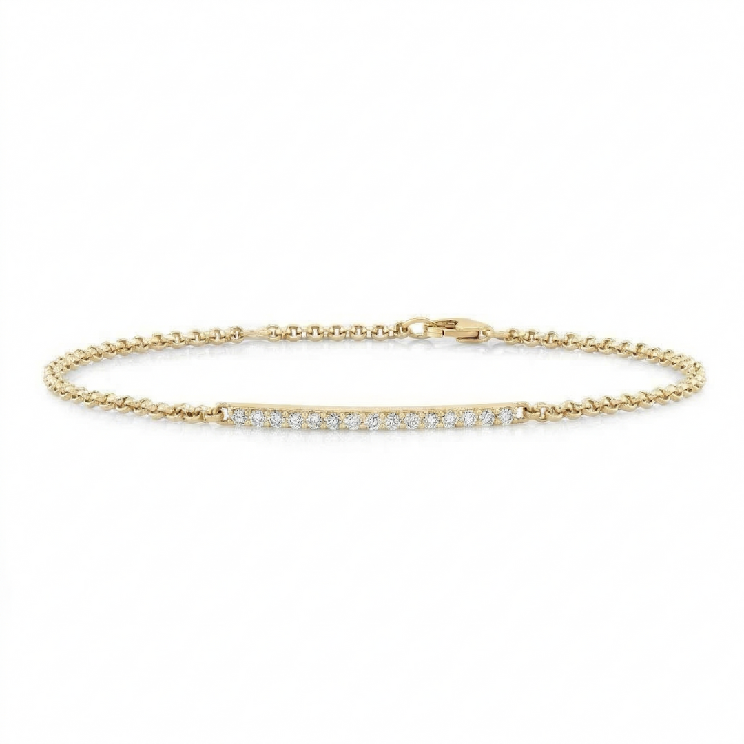 Horizontal Diamond Bar Bracelet