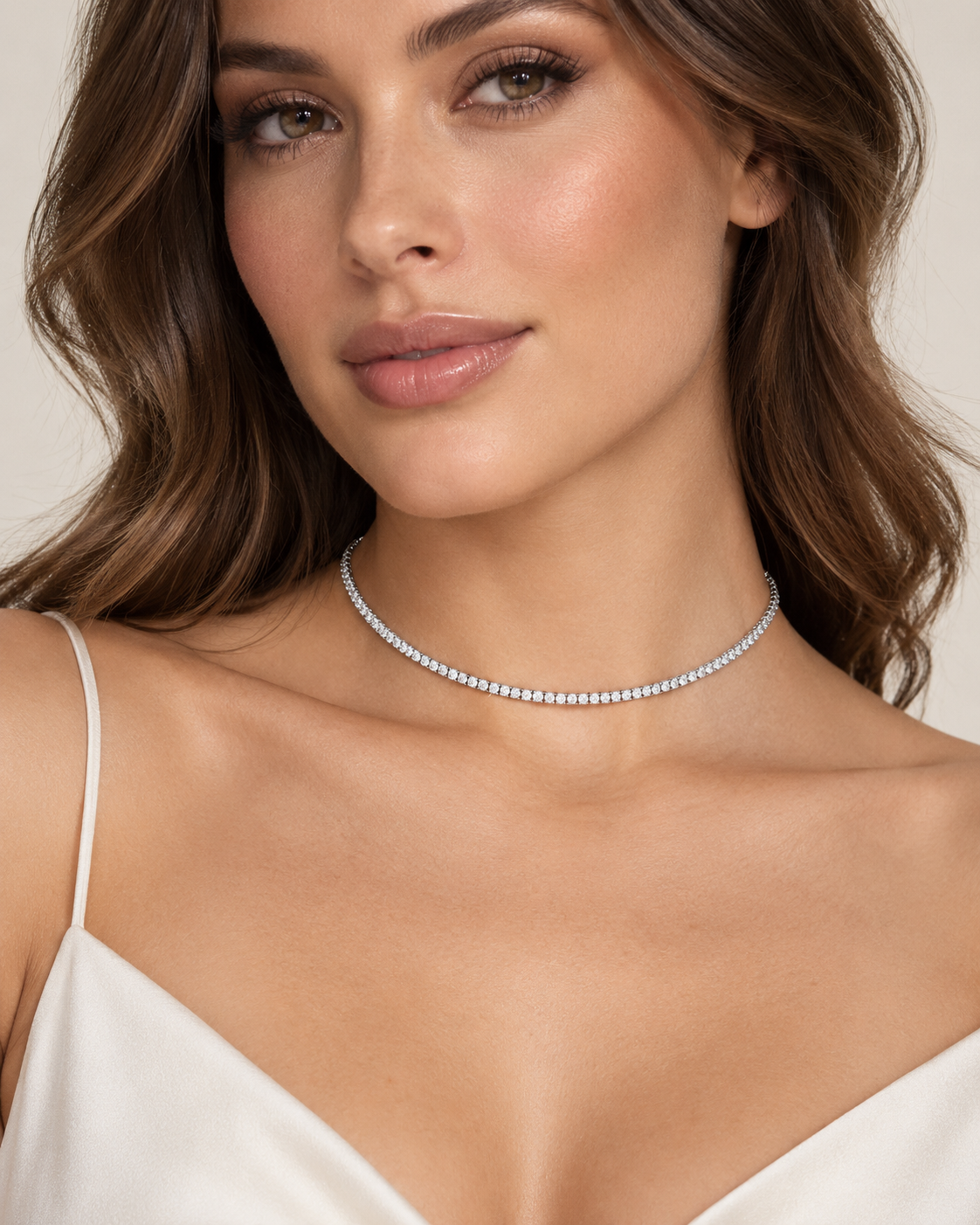 Diamond tennis choker necklace 3