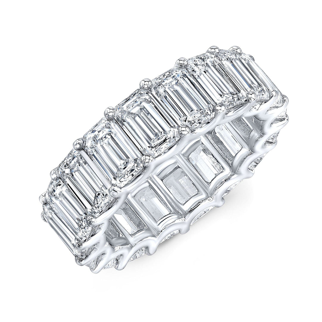 Emerald Cut Eternity Band Lab Grown