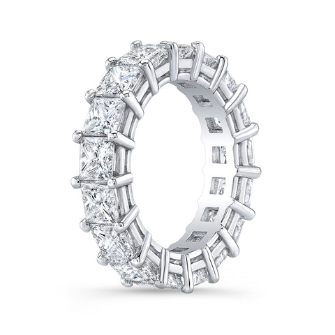 4 Carats Princess Cut Eternity Band