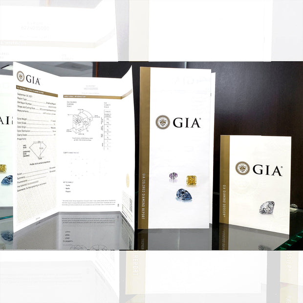 3 Stone Oval Ring with Pear Cut Sides F Color VS1 GIA Certified (2.50 Ctw.)