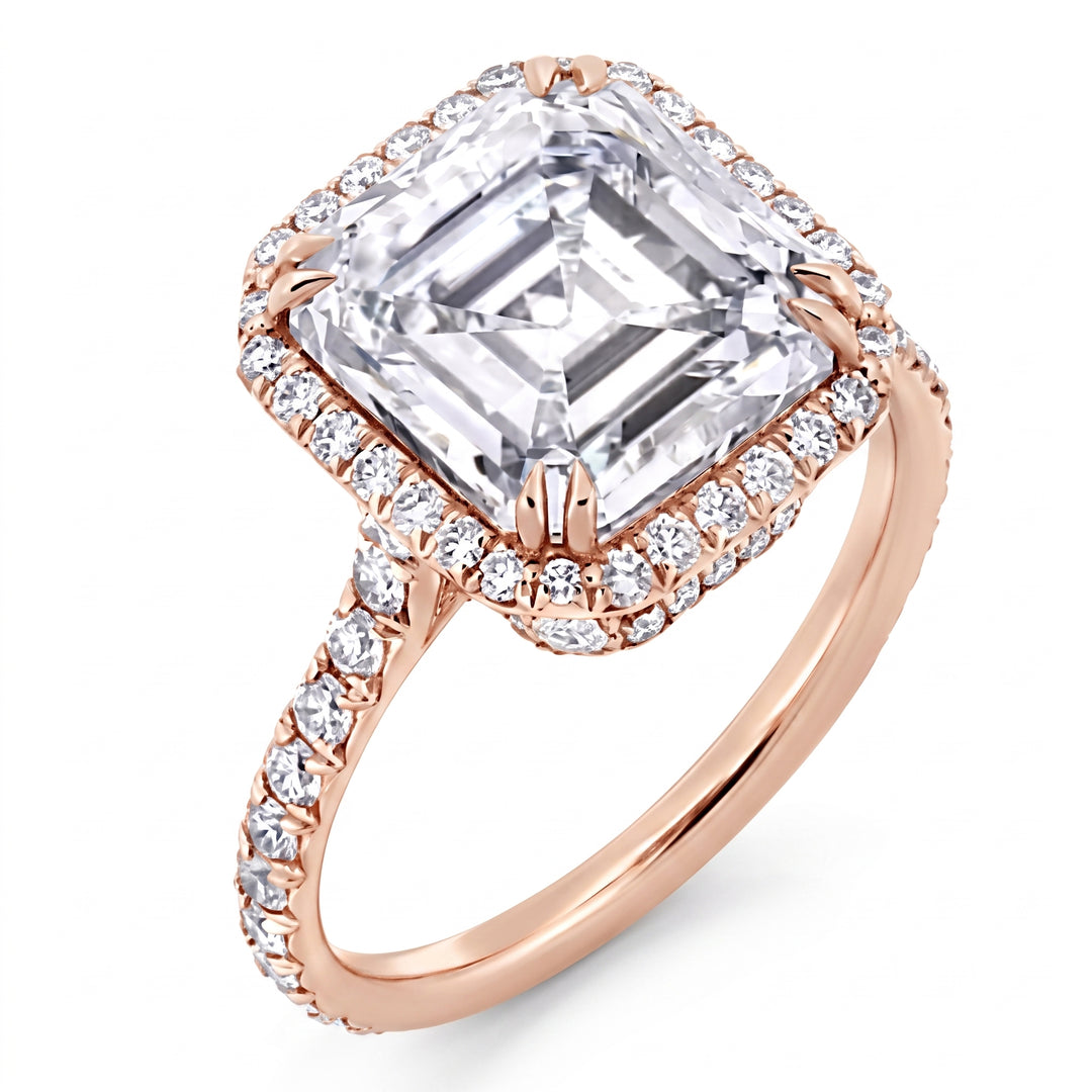 2.95 Ct. Square Halo Asscher Cut Diamond Ring G Color VS1 GIA Certified