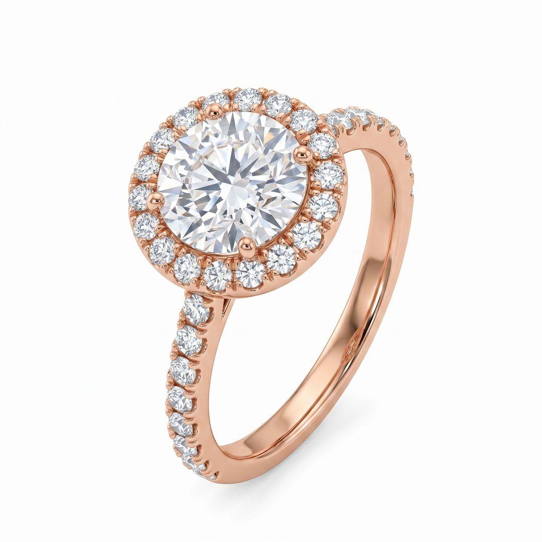 2.75 Ctw Round Halo Engagement Ring J Color VS2 GIA Certified 3X