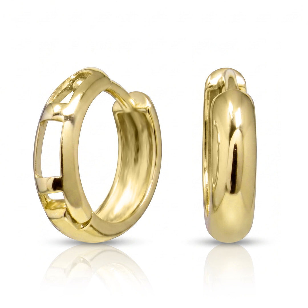 Huggies Hoop Earrings 14K Solid Gold