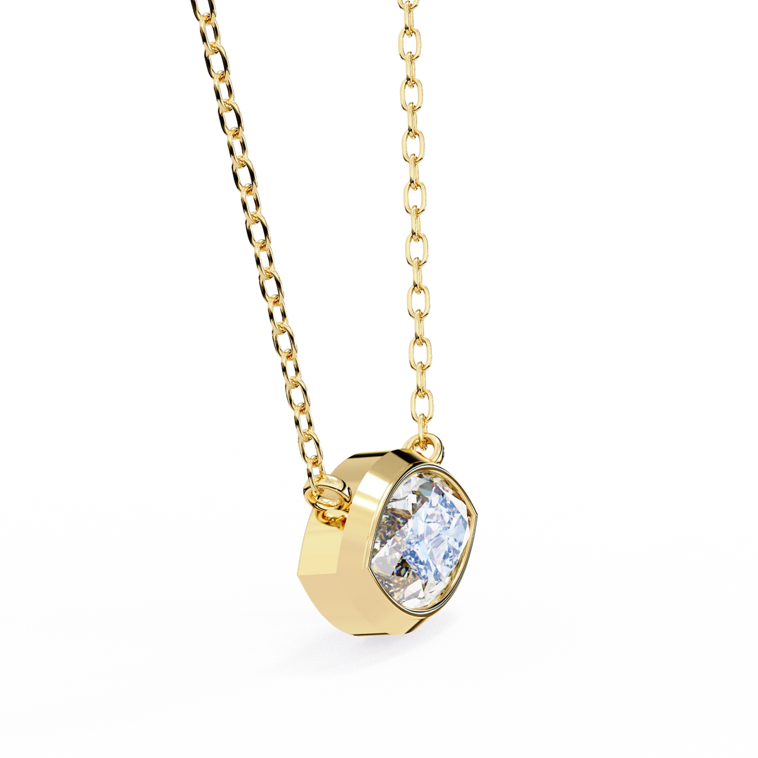 Lab Grown Diamond Marquise East-West Bezel Necklace D/VVS1 IGI Certified