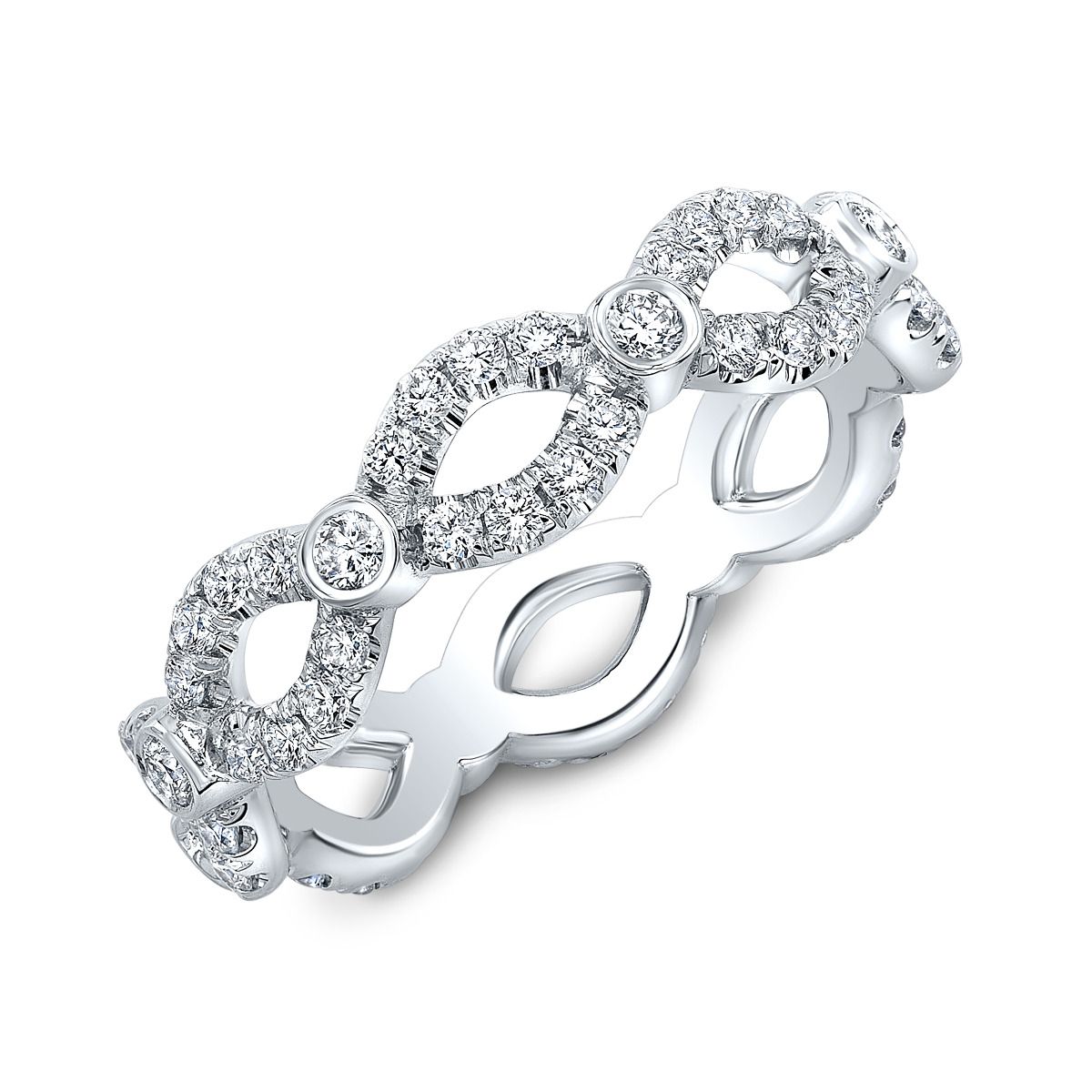 Infinity_twisted_pave_bezel_wedding_anniversary_push_gift_band_white_gold