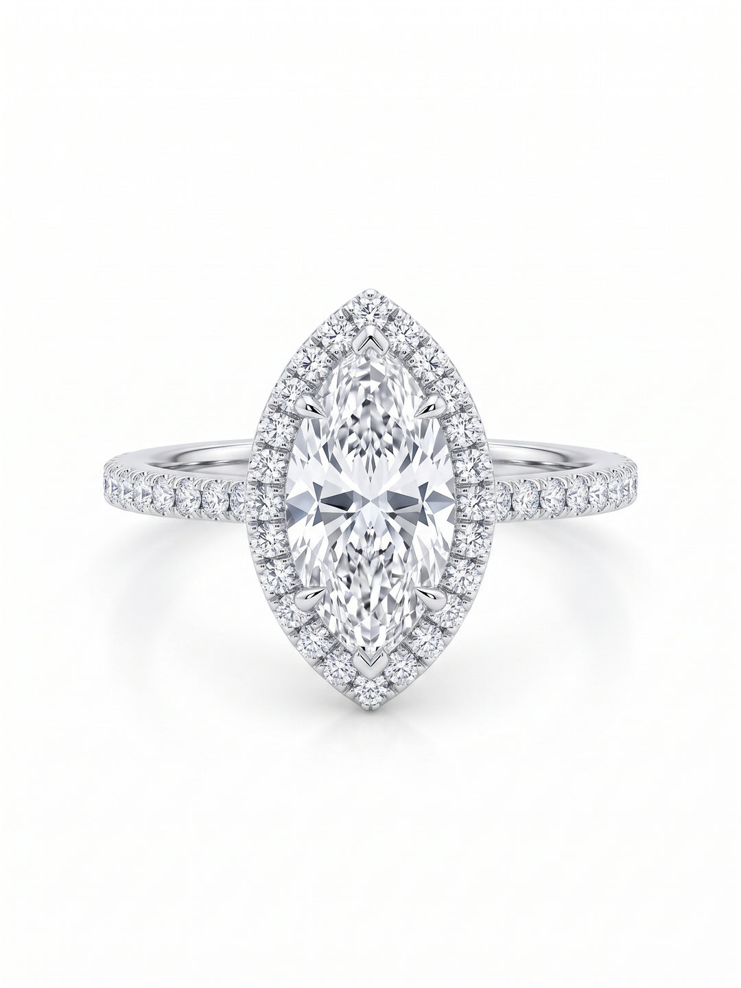 Halo Marquise Cut Diamond Ring