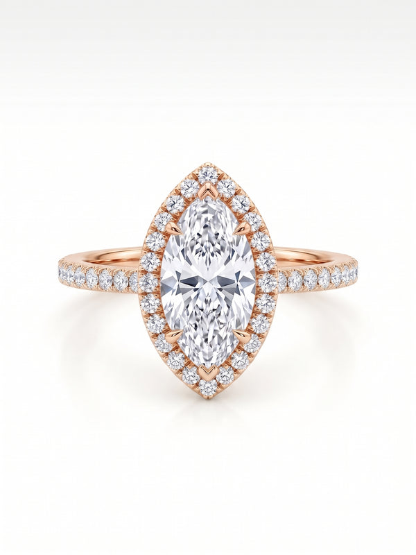 Halo Marquise Engagement Ring