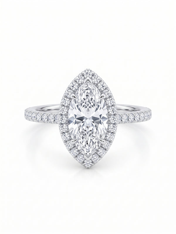 Halo Marquise Engagement Ring