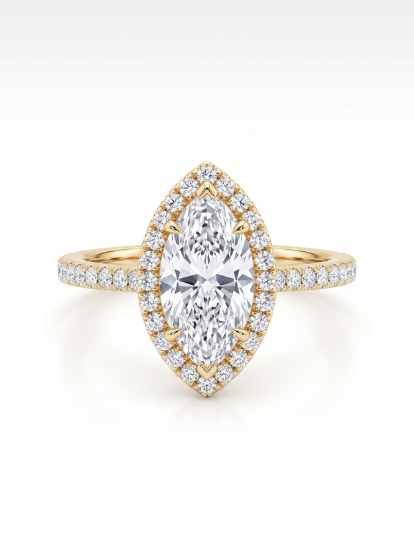 Halo Marquise Engagement Ring