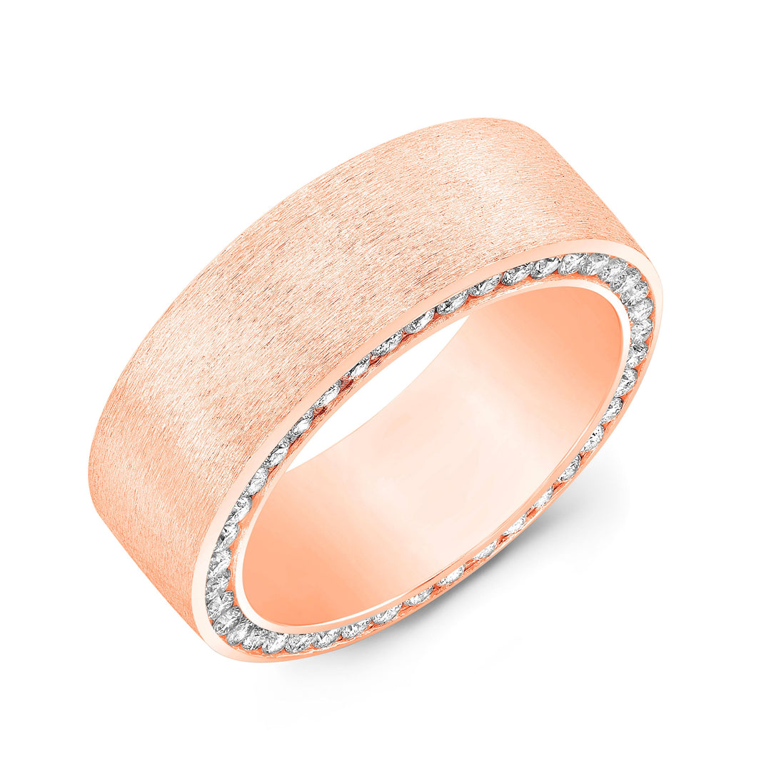 1.50 ctw Diamond Channel Set Men's Band Satin Finish