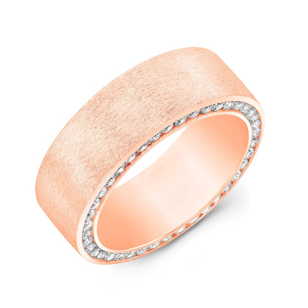 1.50 ctw Diamond Channel Set Men's Band Satin Finish