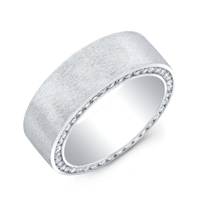 1.50 ctw Diamond Channel Set Men's Band Satin Finish