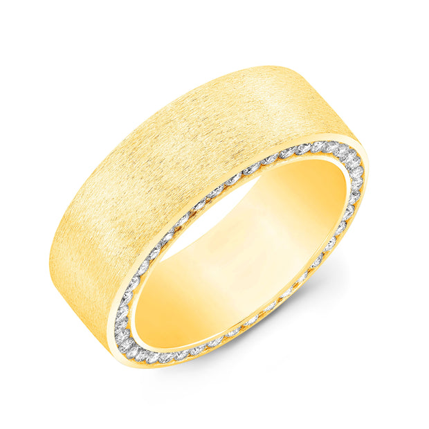 1.50 ctw Diamond Channel Set Men's Band Satin Finish