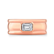 2.00 Ct. Emerald Cut Diamond Bezel Set Men's Ring J Color VVS2 GIA Certified