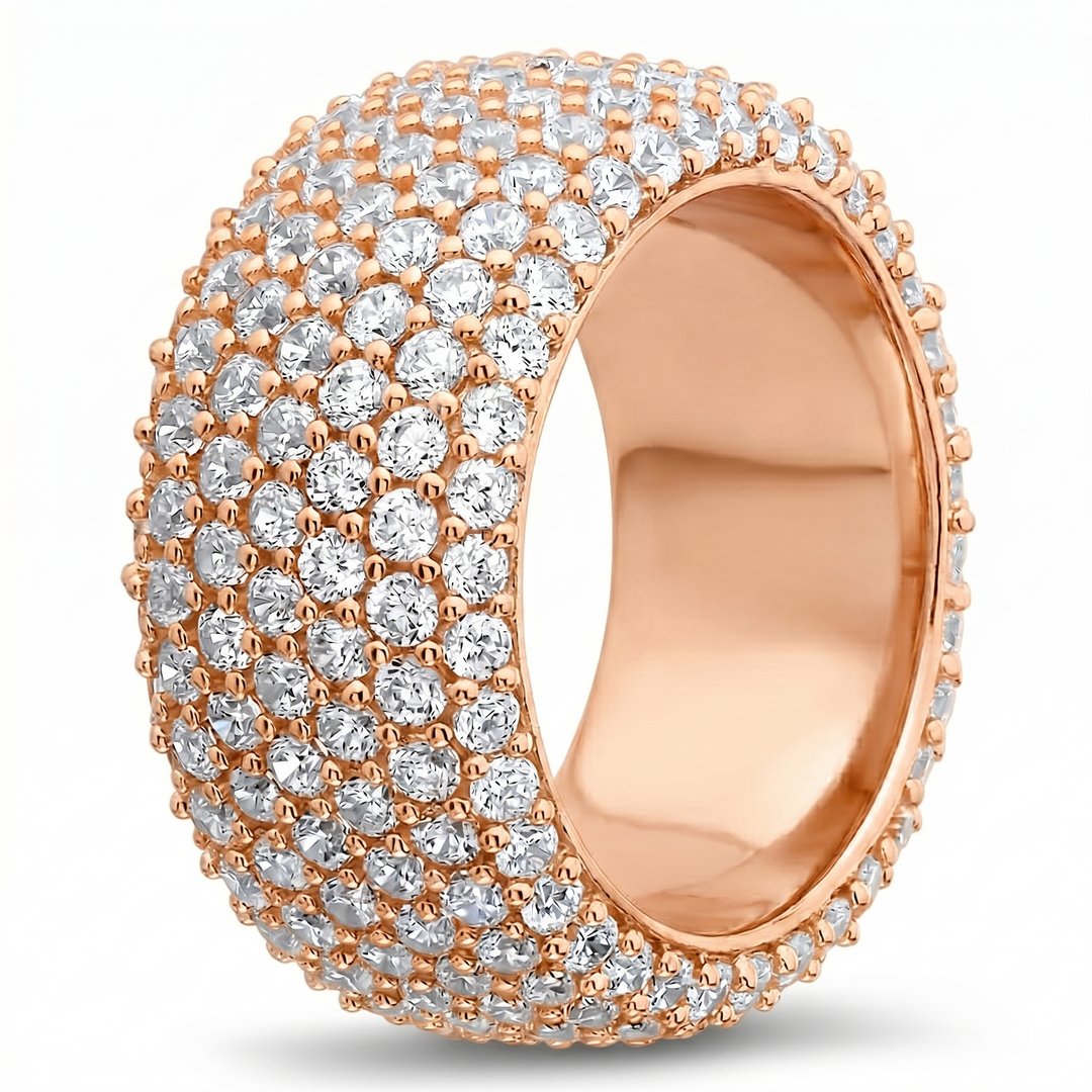 6 Carats Men's Eternity Ring 10mm Width