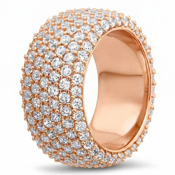 6 Carats Men's Eternity Ring 10mm Width