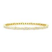 1.30 Carats Mixed Shape Diamond Bezel Bracelet